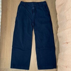 Classic Navy Blue Wide-Leg Pants